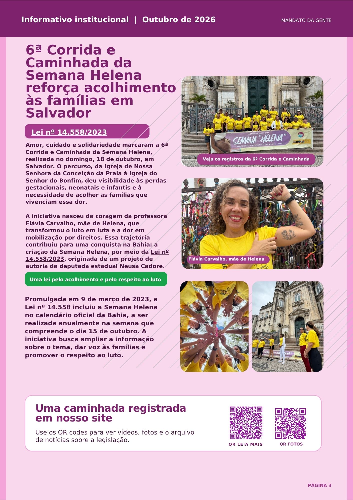 Página 3 do informativo Mandato da Gente — Outubro de 2026