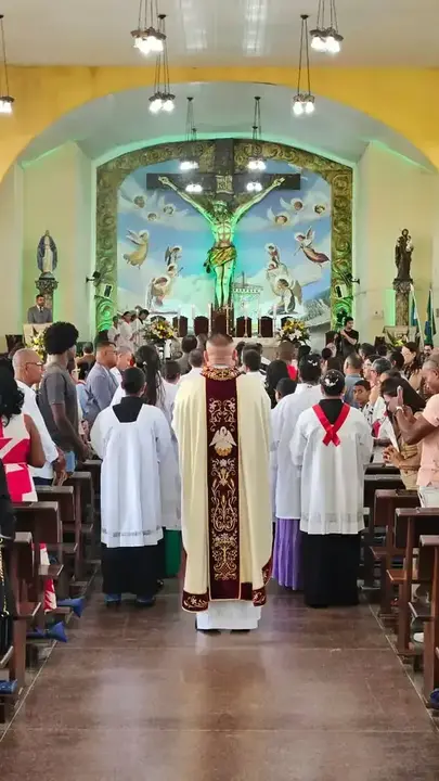 Celebração religiosa reúne a comunidade durante o aniversário de Pojuca