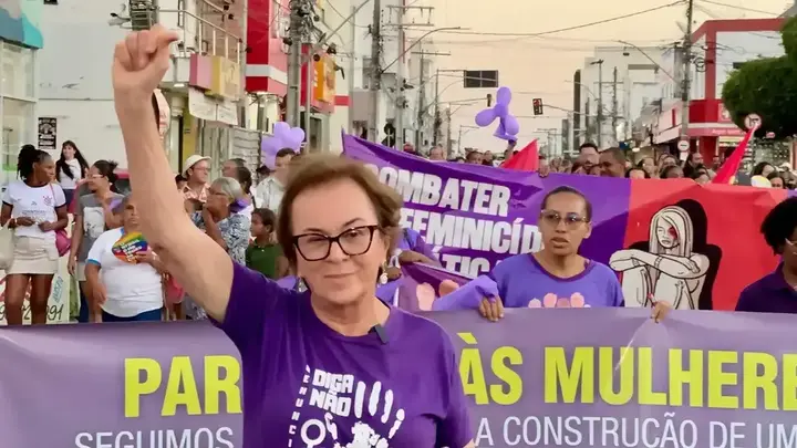 Registro 4 da Caminhada Agosto Lilás pela vida das mulheres em Ipirá