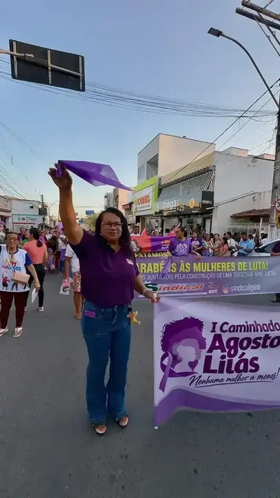 Registro 5 da Caminhada Agosto Lilás pela vida das mulheres em Ipirá