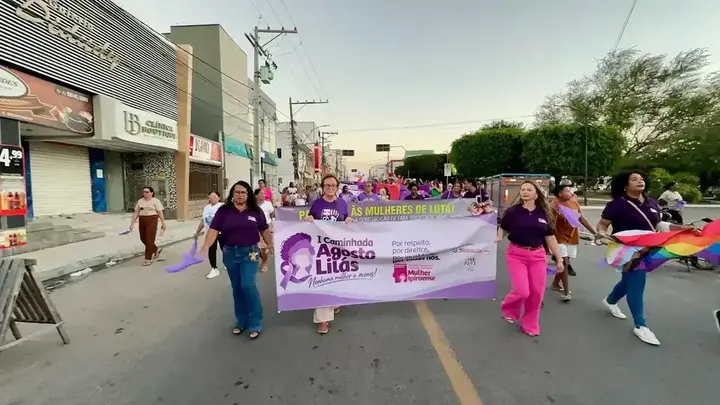Registro 15 da Caminhada Agosto Lilás pela vida das mulheres em Ipirá