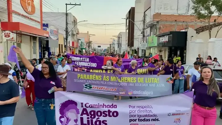 Registro 30 da Caminhada Agosto Lilás pela vida das mulheres em Ipirá