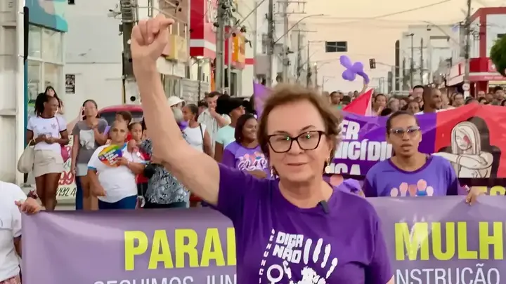 Registro 35 da Caminhada Agosto Lilás pela vida das mulheres em Ipirá