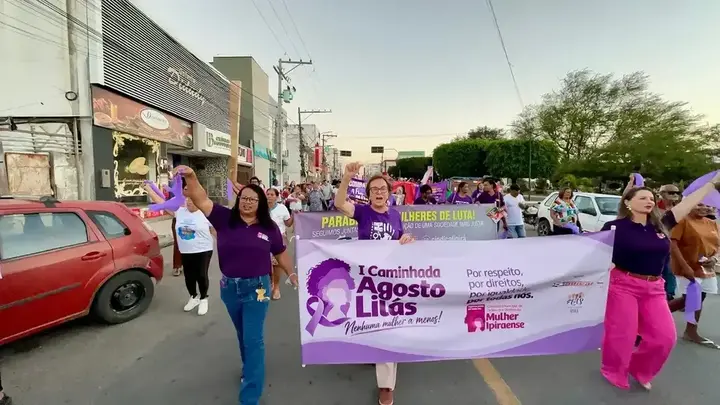 Registro 57 da Caminhada Agosto Lilás pela vida das mulheres em Ipirá