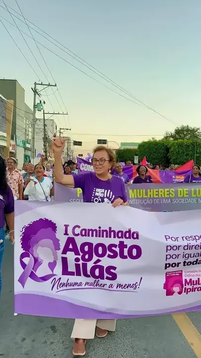 Registro 59 da Caminhada Agosto Lilás pela vida das mulheres em Ipirá