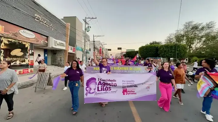 Registro 62 da Caminhada Agosto Lilás pela vida das mulheres em Ipirá