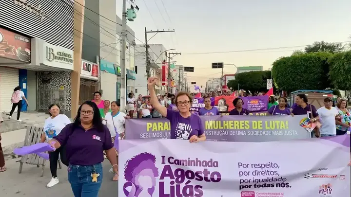 Registro 68 da Caminhada Agosto Lilás pela vida das mulheres em Ipirá