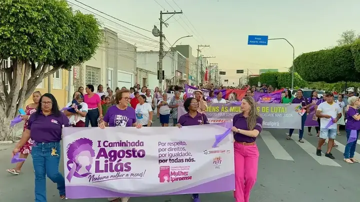 Registro 69 da Caminhada Agosto Lilás pela vida das mulheres em Ipirá