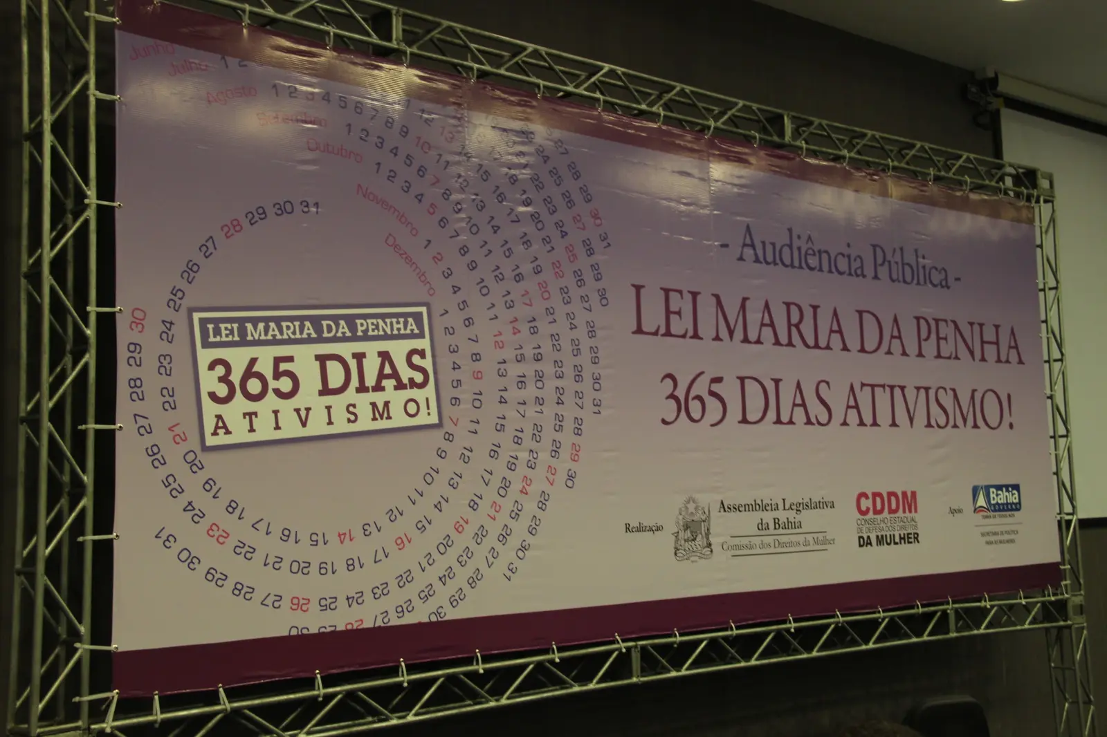 Painel da audiência pública Lei Maria da Penha: 365 dias de ativismo na Assembleia Legislativa da Bahia